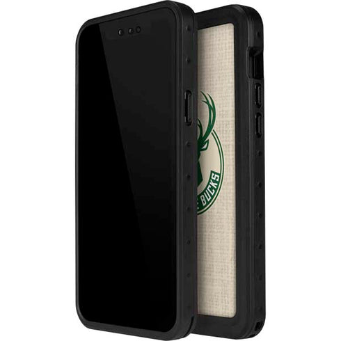 NBA Milwaukee Bucks Split Canvas iPhone 15 Pro Waterproof Case